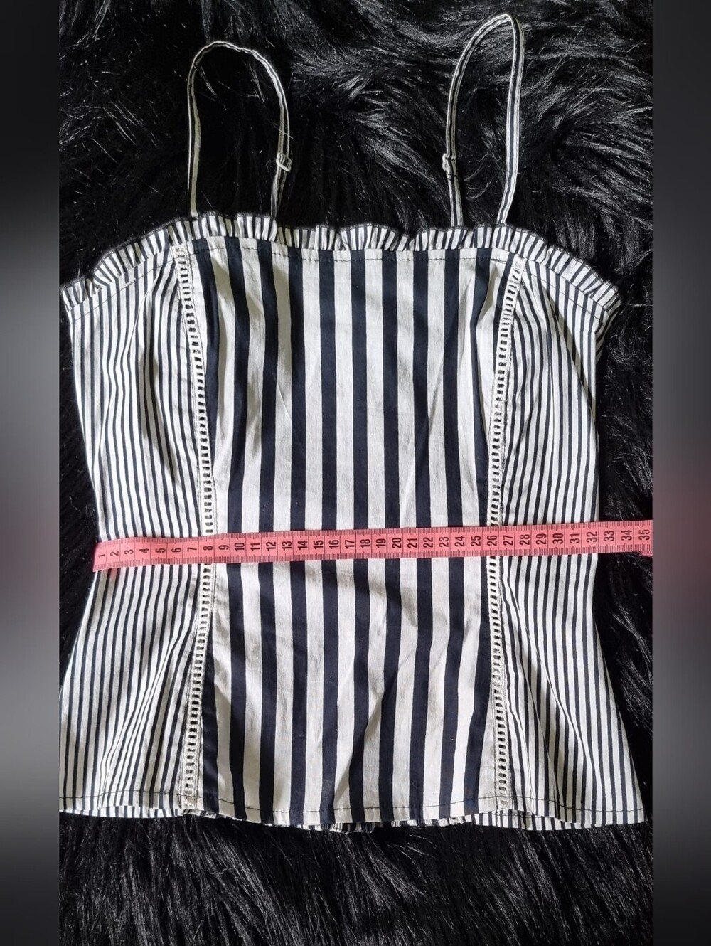 Striped Navy and White Spaghetti Strap Tank Top